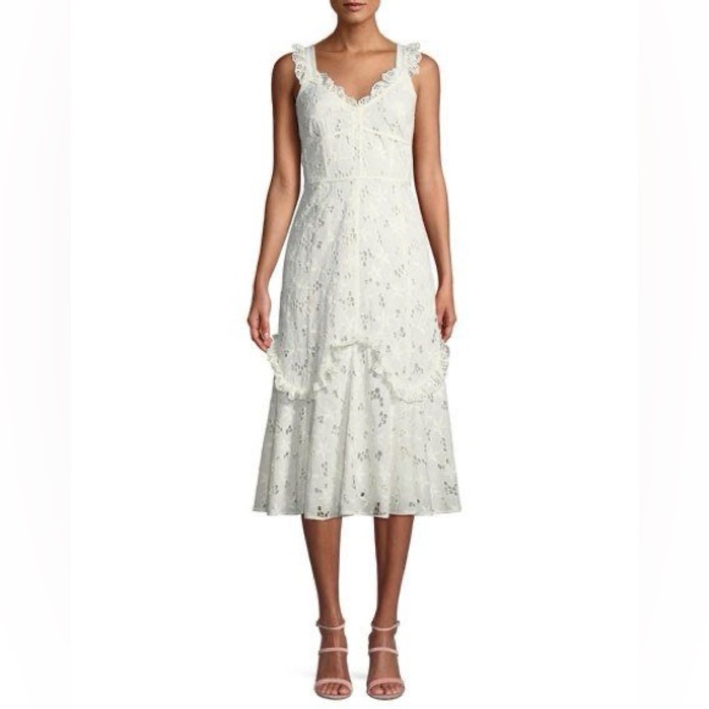 Rebecca Taylor Adriana Lace Midi Dress, 4